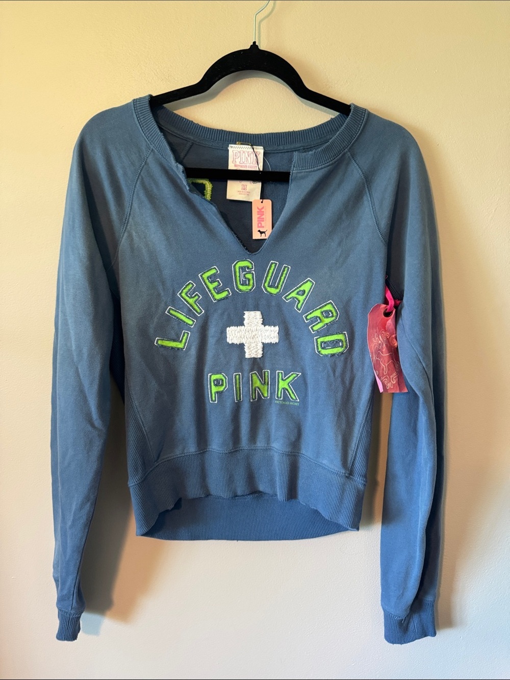 Y2K Vintage PINK Lifeguard Crewneck NWT